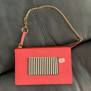 Henri Bendel wristlet/ mini bag. New with tags. Pink and red.